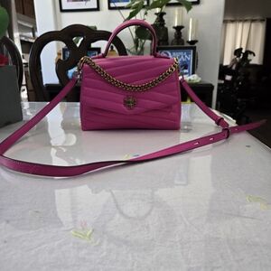 Tory Burch Fuchsia Quilted Crossbody Bag